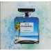 FASHION GLAM PERFUME BOTTLE BEACH SCENE - 14"x14" Canvas