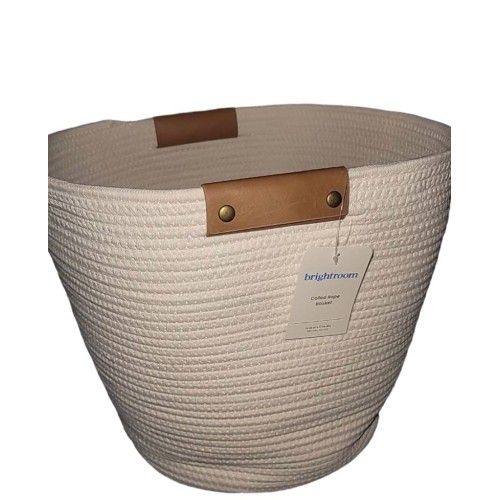 Decorative Rope Coiled Basket White - Brightroom™