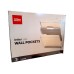 Wall Pockets, Letter Size, Clear, Pack Of 3 Office Depot NEW