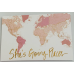 CANVAS PINK SHE GOING PLACES W 36” X 24 H 1.5 D HANGING WALL DECOR