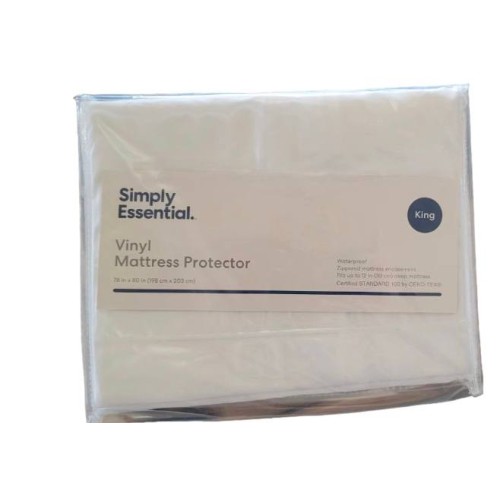 Simply Essential. Vinyl Zippered Waterproof California King Mattress Protector