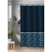 Studio 3B Kiko Shibori Scallop 72" x 72" Shower Curtain in Navy/White