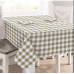 Laura Ashley Easy Care Tablecloth Light Brown White Plaid