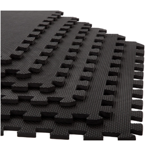 Stalwart EVA Foam Floor Mats 24 x 24 x 0.375 mm Black - Pack of 6