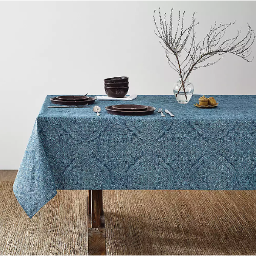 Bee & Willow™ Rectangular Navy Blue Laminate Tablecloth 60 in x 120 in