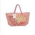 Paradise Bag Pink Tote Seashell and Sparkle