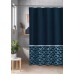 Studio 3B Kiko Shibori Scallop 72" x 72" Shower Curtain in Navy/White