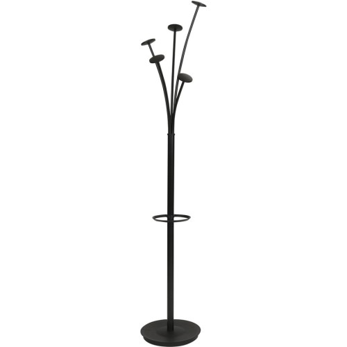 Alba Festival Coat Stand - 5 Pegs - for Garment - Black - 1 Each