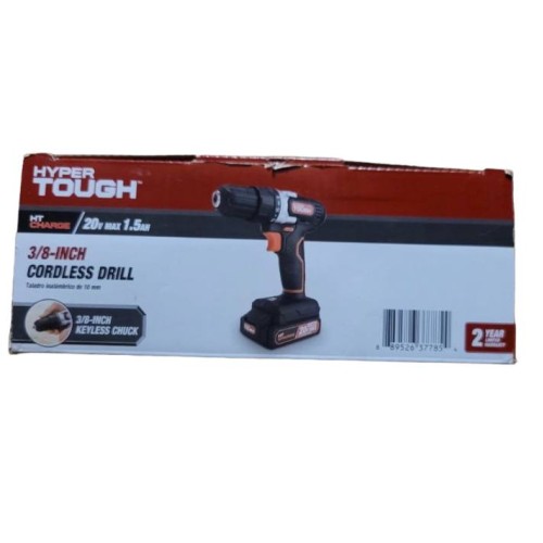 HYPER TOUGH 20V MAX 3/8" CORDLESS DRILL