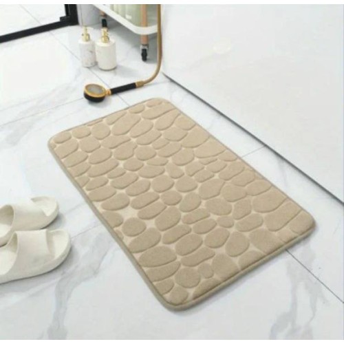 Cobblestone Embossed Bathroom Bath Mat 