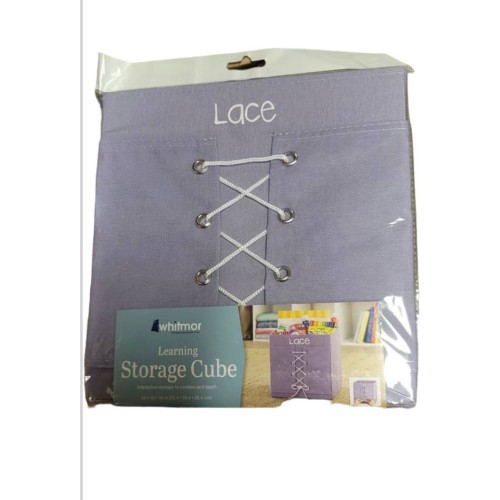 Whitmor Purple 'Lace' Learning Cube Storage Box