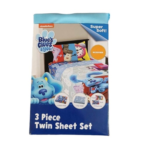 Blue's Clues & You 3 Piece Twin Sheet Set Nickelodeon Microfiber