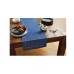 Our Table Coastal Sodalite Blue Hemstitch 90in Linen Cotton Blend Table Runner