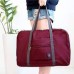 Maroon Red - Large Capacity Foldable Duffle Bag, Lightweight Portable Nylon Travel Bag, Women's Fashion Simple Storage Bag & Luggage Organizer