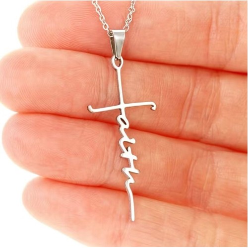 Cute Faith Stainless Steel Necklace