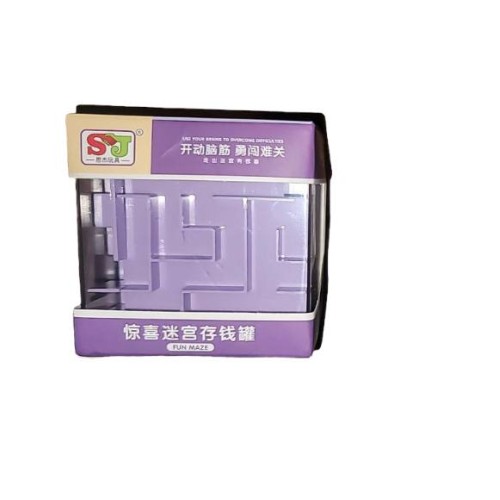 Money Maze Puzzle Box Puzzle Money Holder Box, Portable Fun Maze gift puple