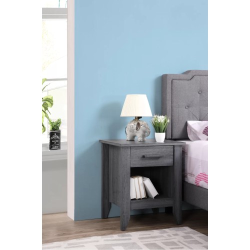 Gray Dungannon Solid + Manufactured Wood Nightstand