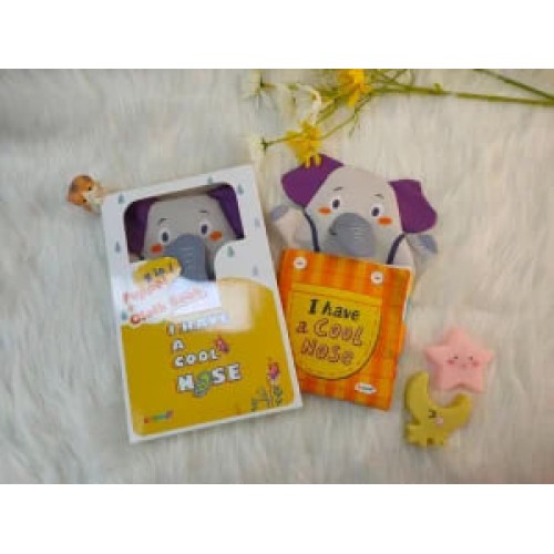 New Design Elephant Hand Puppet Cloth Book for Kids, Education Fabric Book, Baby Fun Playing Toys