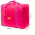 Waterproof Nylon Foldable Travel Bag Storage Duffel Bag Packable Lightweight Luggage Bag for Men and Women (Dark Pink)