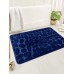 1pc, Memory Foam Cobblestone Embossed Rapid Water Absorbent And Washable  Rugs, Non-Slip, Thick, Soft BLUE