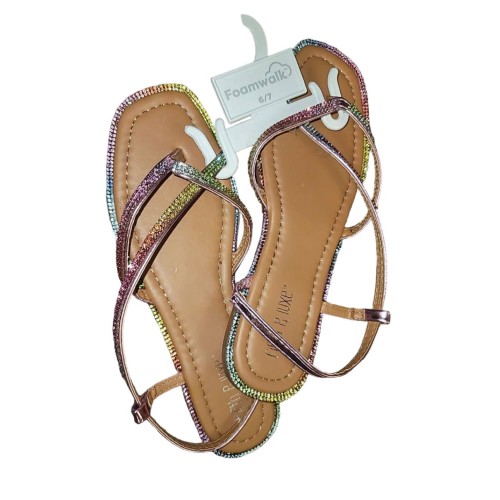 Fifth & Luxe Flip Flops Sandals Size 6/7 Coloring Stones Brand