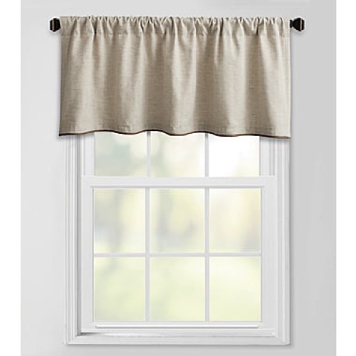 NWT Bee and Willow Textured Herringbone Rod Pocket Lined Curtain Valance