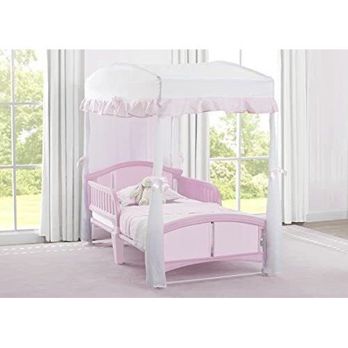 Toddler Canopy for Kids Bed White Pink Children's Room for Little Kids Girls