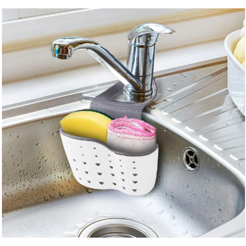 Sponge holder for kitchen sink