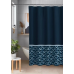 Studio 3B Kiko Shibori Scallop 72" x 72" Shower Curtain in Navy/White 