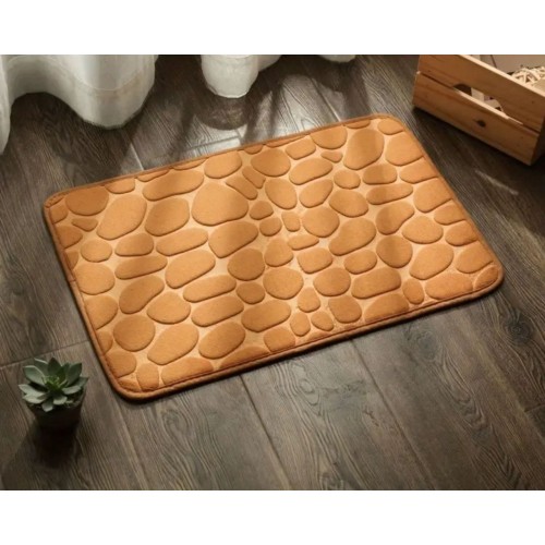 Memory Foam Rug, Cobblestone Embossed, Water Absorbent, Washable Rugs, Non-Slip, Thick, Soft