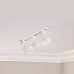 4 ft. 3-Light White Integrated LED Linear Track Lighting Kit with Round Back