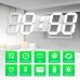 EDUP HOME 15" Large 3D LED Digital Wall Alarm Clock with Remote Control