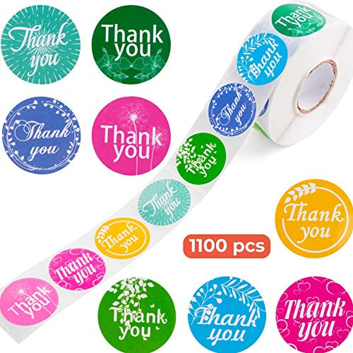 Swishiner Thank You Sticker Thank You Stickers Roll Labels  2 packs