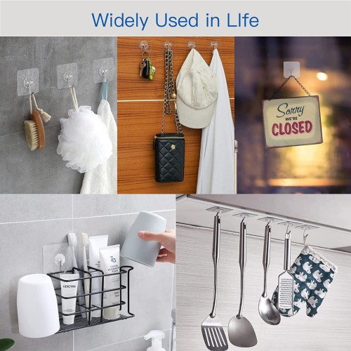  Adhesive Wall Hooks for Hanging Heavy Duty 13lbs