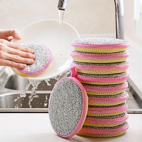 10Pcs Double Side Dishwashing Sponge Pan Pot Dish Wash Sponges Household Cleaning Tools Kitchen Tableware Dish Washing Brush