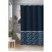 Kiko Shibori Shower Curtain - Navy/ White - 72" x 96"