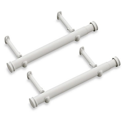 Bed Bath & Beyond 2 Cambria Side Panel Adjustable Rods 11/18" graphit, 12 TO 20"