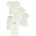 Isotoner Boys' 5-Piece Crew Neck T-Shirts And Tank Tops Set - white,10/12