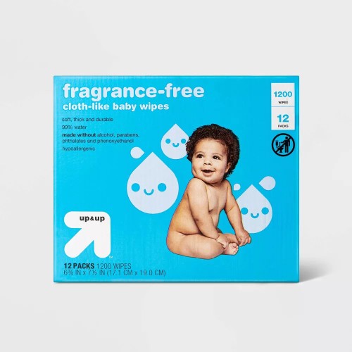 Fragrance Free Personal Baby Wipes - 12pk/1200ct - Up & U