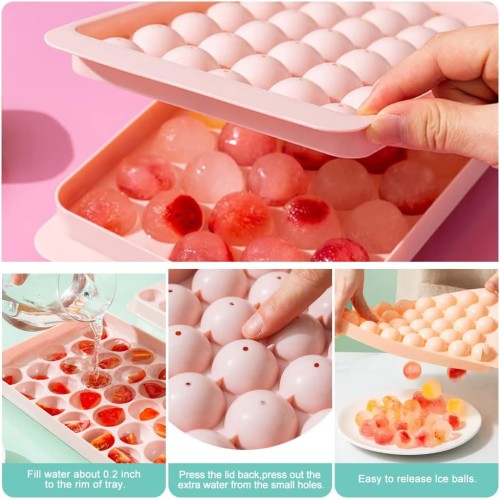 La chat 2 PCS Round Ice Cube Tray