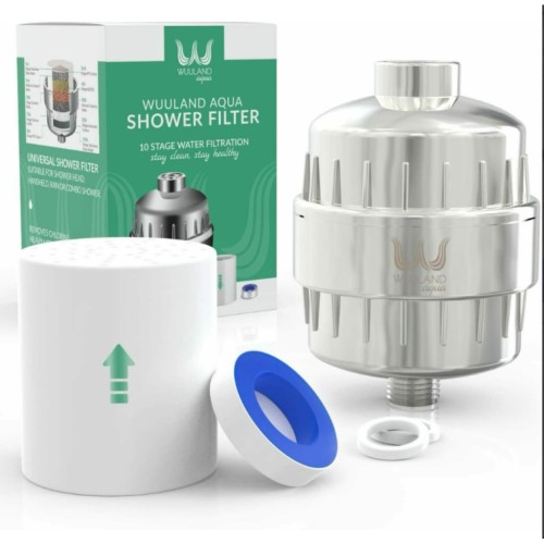 Wuuland High Output 10-Stage Shower Filter - Water Filter - Reduces Dry Itchy Skin