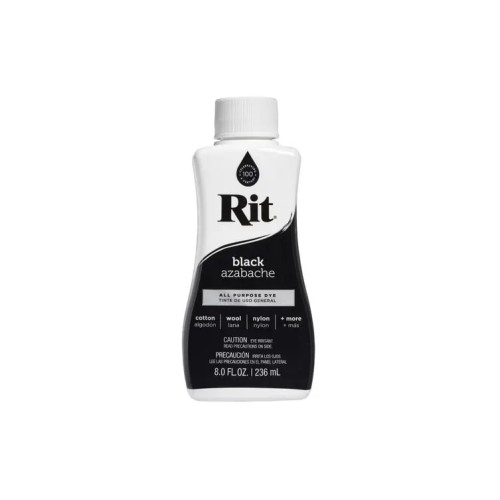 RIT 236ml Black Fabric Dye Clothes All Purpose Liquid Cloth Tie Colours Cotton