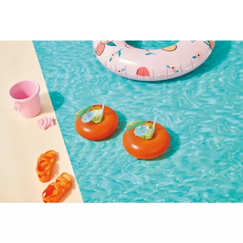 H for Happy Inflatable Drink Floats in Peach (Set of 2)