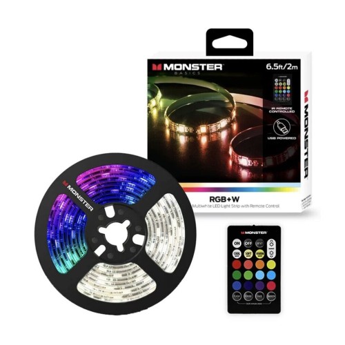 ESI Ornaments Or Decorations - Monster Multi Color & Multi White Led Light Strip - 7.6in. X 6.5in. X 1.2in. - White