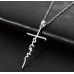 New Stainless Steel Faith Cross Necklace For Men Women, 19 Inches Necklace Jewelry