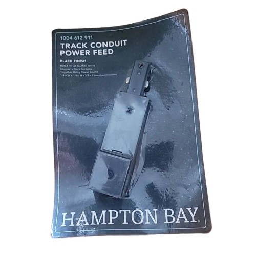 Hampton Bay Track Conduit Power Feed - Black Finish - 2400 Watts