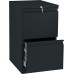 HON 33820Rp Efficiencies Mobile Pedestal File W/Two File Drawers, 19-7/8D, Black