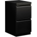 HON 33820Rp Efficiencies Mobile Pedestal File W/Two File Drawers, 19-7/8D, Black