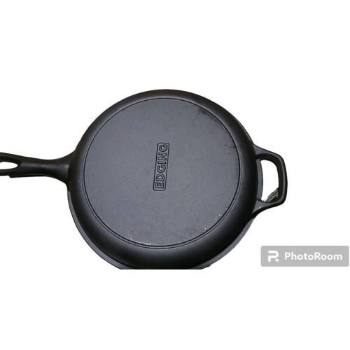 EDGING CAST IRON 10" Deep Pot Skillet Pan for Cooking, Baking,Frying, Bread,Camping,BBQ