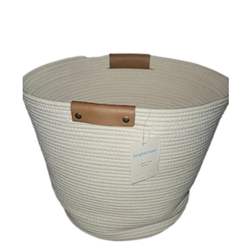 Decorative Coiled Rope Basket White - Brightroom™ 17''